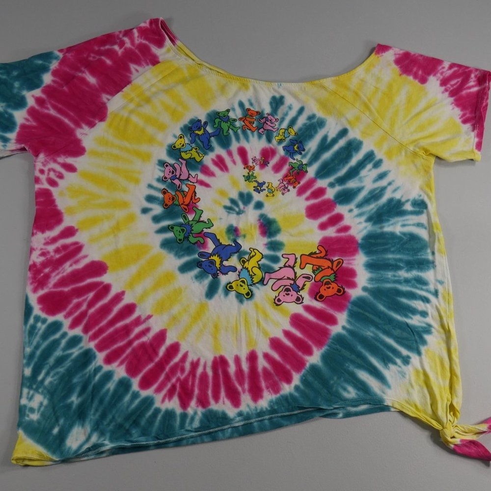 Grateful Dead Spiral Bears Tie Dye Side Tied Ripple Junction Womens X Large ***